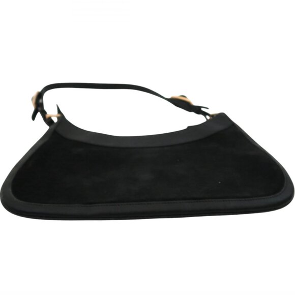 vtg GUCCI Jackie shoulder bag Black leather & suede 001-4128 - Picture 11 of 11